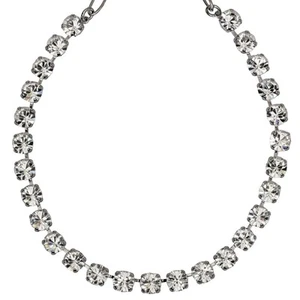 Mariana Rhodium Plated SPARKLY On A Clear Day Crystal Round Tennis Necklace WOW! - Picture 1 of 2