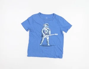 Gap Kids Boys Blue Space Guitar Graphic T-Shirt 6-7 Years - Picture 1 of 12