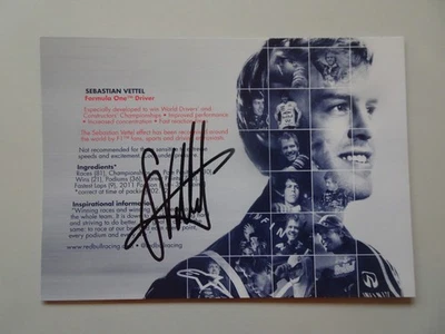 Autogrammkarte Sebastian Vettel Original Unterschrift - Bild 1 von 2