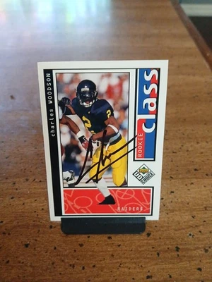 1998 UpperDeck Autographed No COA Rookie Class Charles Woodson #195 (RC). - Image 1 of 4