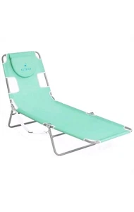Ostrich Chaise Lounge, Facedown Beach Camping Pool Tanning Chair, Teal(Open Box) - Picture 1 of 4