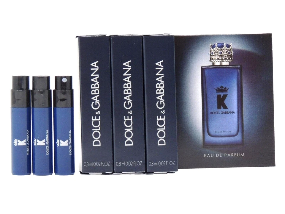 D&G DOLCE & GABBANA K PARA HOMBRES EDP .8 ml .02 fl oz x 3 MUESTRAS DE SPRAY DE COLONIA Foto 1 de 1