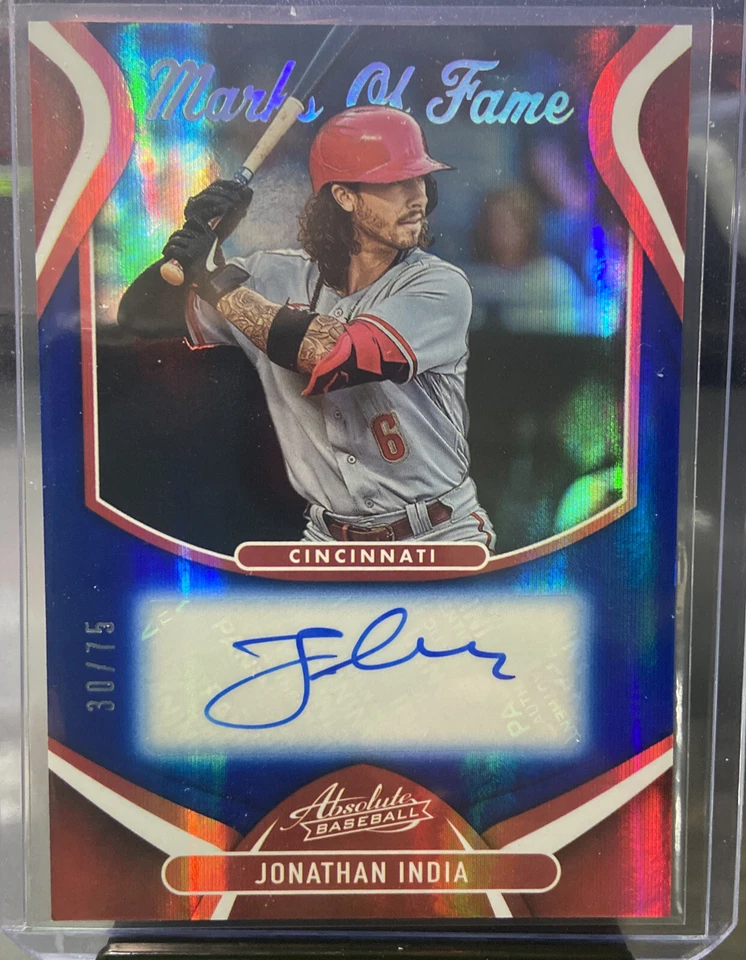 2022 Panini Absolute Marks of Fame Jonathan India Auto 30/75 - Image 1 of 4