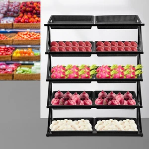 Market Retail Display Rack Shelf Merchandiser Fruit Vegetable Snack Basket X 10 - Picture 1 of 22