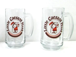Little Caesars Pizza Bier Soda Glas Becher - Vintage - Bild 1 von 11