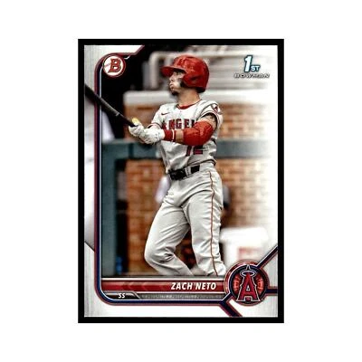 Zach Neto 2022 Bowman Draft #BD-18 Los Angeles Angels Baseball Card NM - Image 1 of 3
