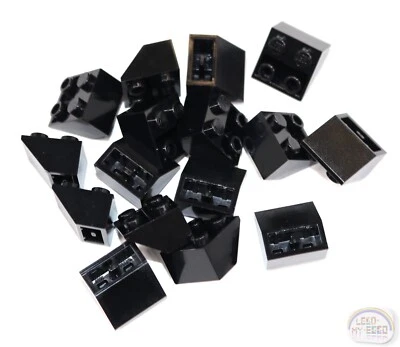 LEGO Classic - 15 x 45 Degree Inv Slope Brick - 2x2 - Black - New, 3660 - Image 1 of 4