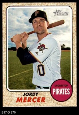 2017 Topps Heritage #270 Jordy Mercer Pirates 8 - NM/MT - Image 1 of 2
