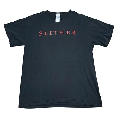 2006 M&O Knits Slither Slug It Out Horror Movie Shirt Adult Size Medium - Image 1 of 4