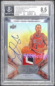 2008-09 EXQUISITE ROOKIE LOGO PATCH AUTO: DERRICK ROSE #16/50 RC AUTOGRAPH BGS - Picture 1 of 5