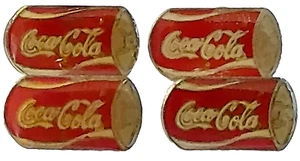 Lote de 4 alfileres de solapa de latas de refresco Coca Cola - Imagen 1 de 2