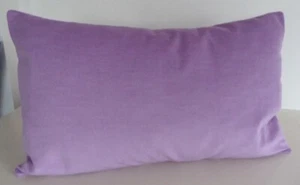 VIOLET 100% TEXTURED COTTON VELVET OBLONG CUSHION COVER Limited Stock - Picture 1 of 5