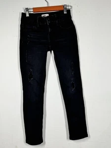 So Girls Skinny Black Denim Adjustable Jeans Pants Size 8 - Picture 1 of 7
