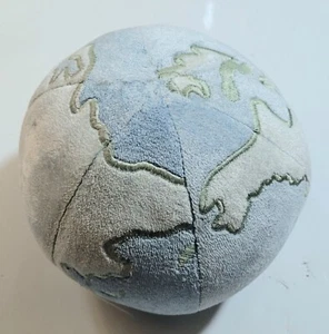 Globe Plush My Natural Bamboo World Round Stuffy Stuffed Circle World Map CLEAN - Picture 1 of 5