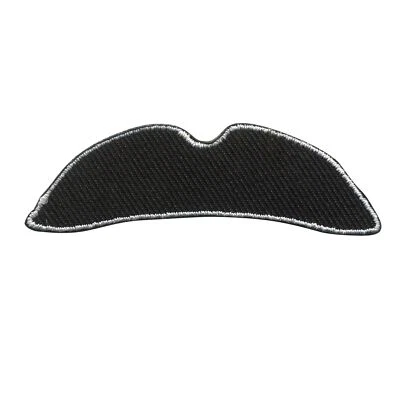 Aufnäher Schnurrbart Mustache dick geschwungen Sticker Bügelbild Abzeichen - Bild 1 von 4