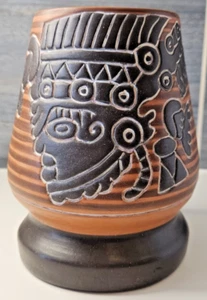 Vintage einzigartige Bodegas Oaxaca Barro Terra Cotta Keramik Vase Made in Mexico - Bild 1 von 10