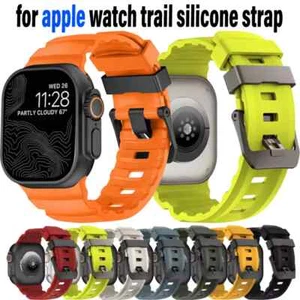 Silicone Strap Sports Band for Apple Watch 10 9 8 7 6 5 SE 42/45/46/49mm Ultra 2 - Picture 1 of 20