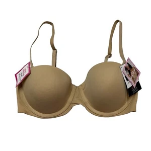 Reggiseno Maidenform donna 34C Pick Me Up nudo ferretto push up capsula neutra - Foto 1 di 5