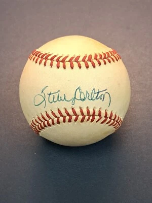 Steve Carlton Auto Signed ONL Baseball Haiti PSA Cert - Image 1 of 4