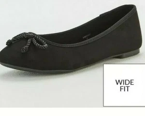 Maci Wide Fit Round Toe Ballerina Ballet Flats Soes Size 5 UK 38 Euro