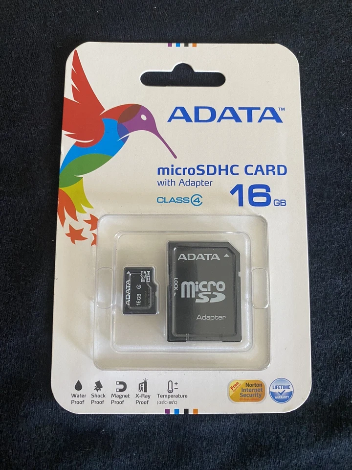 ADATA MicroSDHC CARD Class4 16GB Memory BRAND NEW with ADAPTER - Image 1 of 2