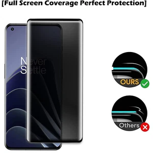 3D Privacy Tempered Glass Screen Protector For OnePlus 12 12R 11 11R 10 9 8 Pro - Picture 1 of 10