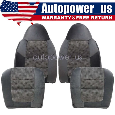 Fits 2001 Ford F250 F350 XLT Front Bottom / Top Cloth Seat Cover Graphite Gray Foto 1 de 4