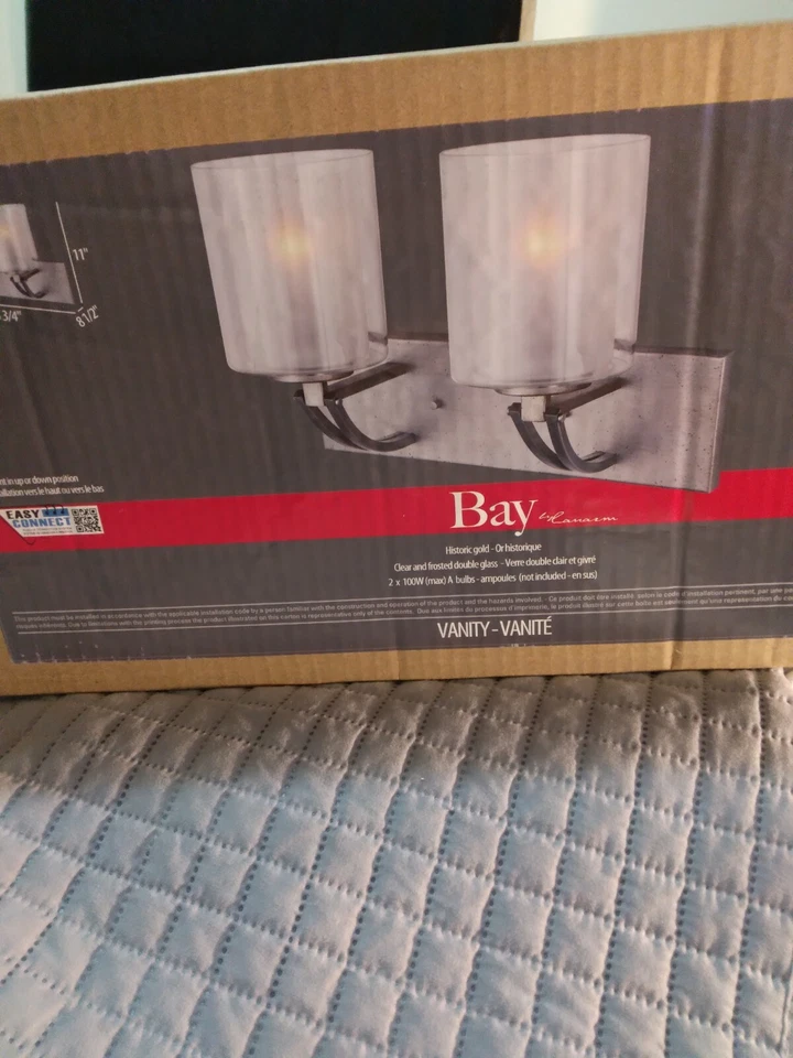 Luminária de banheiro Canarm Lighting IVL575A02HG BAY níquel escovado - Imagem 1 de 1