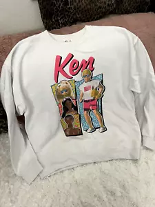 BARBIE MOVIE KEN BEACH SWEATSHIRT MENS XL VINTAGE GRAPHICS DOLL TOY WHITE RARE B - Picture 1 of 3