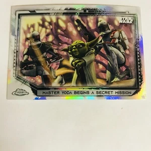2021 Topps Star Wars Chrome Legacy Base Refractor #89 Master Yoda Begins - Bild 1 von 2