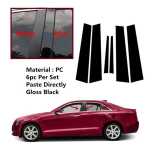 Decal Cover 6pcs Door Trim Pillar Posts Black Fit For Cadillac ATS Sedan 13-19 - Imagen 1 de 12