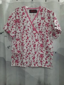 Becerly Hills Uniforms Woman's Polyester Mix Scrub Topshort Sleeve Vneck - Picture 1 of 6