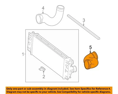 Tubo de manguera intercooler Mercedes MERCEDES-BENZ OEM 10-15 Sprinter 3500 9065282582 Foto 1 de 2