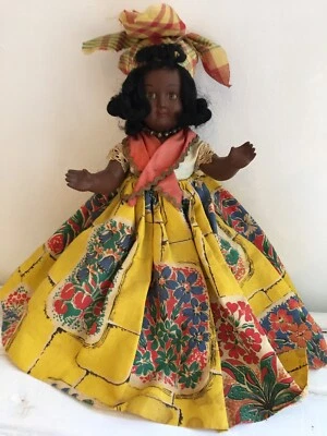 ancienne petite poupée noire SGDG France En Rhodoïd 33 Cm - Photo 1/4