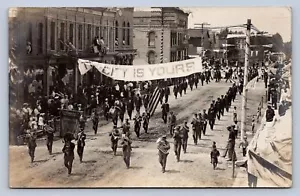 J90/ Horicon Wisconsin RPPC Postcard c1910-20 Parade Marching Band 485 - Picture 1 of 4