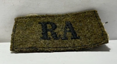 WWII RA Royal artillery Slide on Shoulder Badge Patch Flash 65 x 30 mm - Image 1 of 3