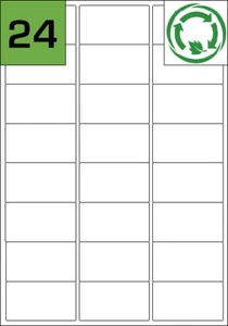 24 etiquetas blancas biodegradables para impresora - pegatinas compostables ecológicas - Imagen 1 de 1
