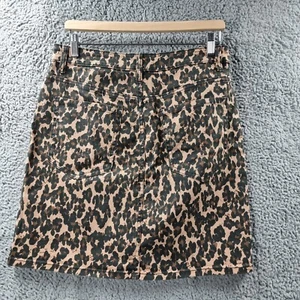 TARGET Womens Pencil Skirt ize 14 Brown Black Animal Print Stretch Short - Picture 1 of 13