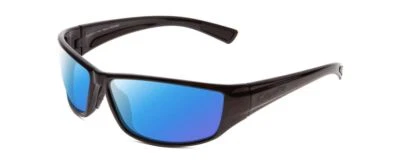 Coyote P-44 Unisex Wrap Polarized Sunglasses Gloss Black 66 mm CHOOSE LENS COLOR - Image 1 of 4
