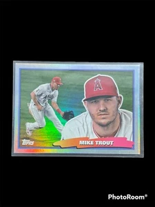 MIKE TROUT REFRACTOR 2022 Topps Archives 1988 Topps Big Foil 88BF-19 LA Angels - Picture 1 of 4