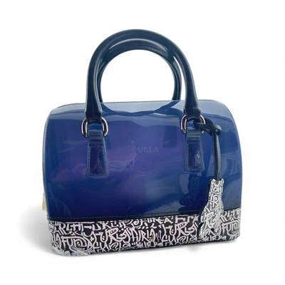 Bolso de Mano Furla Diseñador Azul Marino y Estilo Graffiti Goma Caramelo Galleta Y2K Pop Street Foto 1 de 4