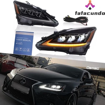 For 2006-2013 Lexus IS 250 IS 350 IS F LED DRL Projector Headlights Lamps LH+RH Foto 1 de 4