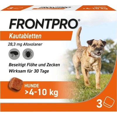 BOEHRINGER INGELHEIM VETMEDICA GMBH FRONTPRO 28 mg Kautabletten f.Hunde >4-10 kg 3 St PZN18654280