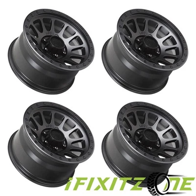 4 x Lock Off-Road YOSEMITE 20X10 8X165.1 -18mm Matte Black Wheel Rim 20" Inch Foto 1 de 4