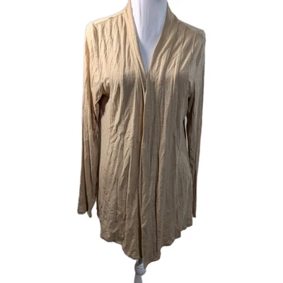 Coldwater Creek Sweater Women's Size Small Open Front Draped Beige Boho Cardigan - Image 1 of 4