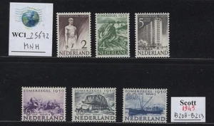 WC1_25672.PAÍSES BAJOS. Bonito 1950 PRO SOCIAL WORKS semipostal. Sc. B208-B213.MNH - Imagen 1 de 1