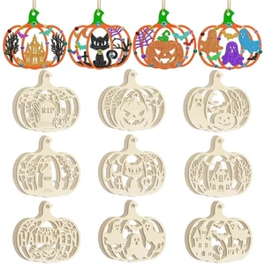 36PCS Wooden Pumpkins Ornaments to Paint Halloween Thanksgiving Decoration - Picture 1 of 7