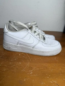 Boys Nike Air Force 1 LE GS 'Triple White' DH2920-111 Sneakers 6Y Used No Box - Picture 1 of 11