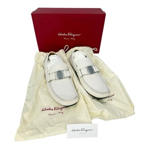 Salvatore Ferragamo Sardegna Moon Beam Pebble Calf Pebble Calf Size 7.5D - Picture 1 of 10