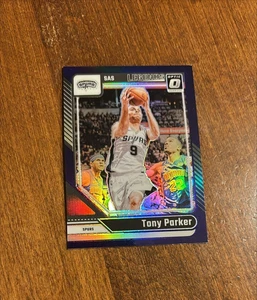 Tony Parker 2024-25 Optic Legends Purple Prizm #235 San Antonio Spurs Hornet Salón de la fama - Imagen 1 de 2